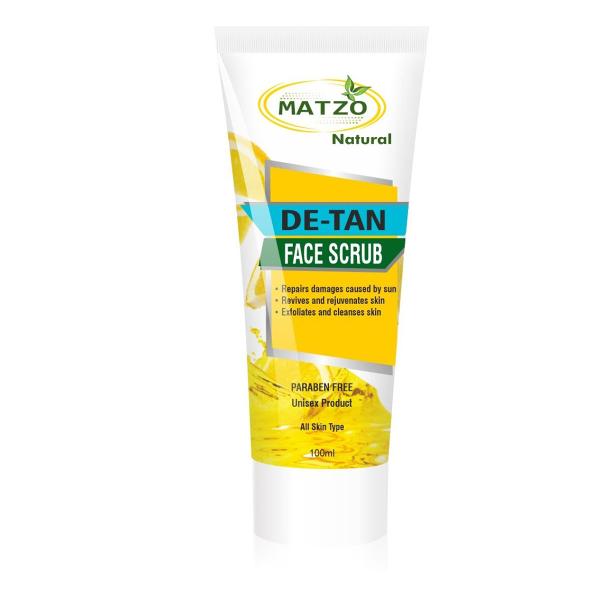 Matzo De-Tan Face Scrub 100 ml | Gently Exfoliates & Cleanses | Repairs Sun Damage | Revive & Rejuvenates Skin | For Men & Women | For All Skin Type, Pack of 1 Matzo De-Tan Face Scrub 100 ml | Gently Exfoliates & Cleanses | Repairs Sun Damage | Revive & Rejuvenates Skin | For Men & Women | For All Skin Type, Pack of 1