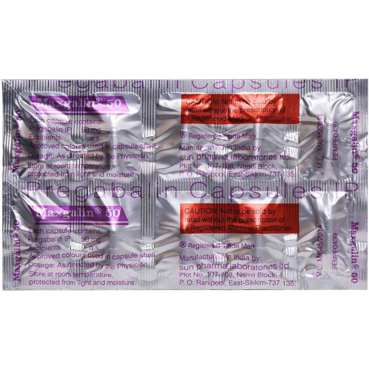 Maxgalin 50 Capsule 10's, Pack of 10 CAPSULES Maxgalin 50 Capsule 10's, Pack of 10 CAPSULES