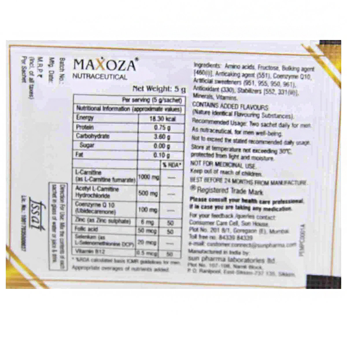 Maxoza Sachet 5 gm, Pack of 1 Maxoza Sachet 5 gm, Pack of 1