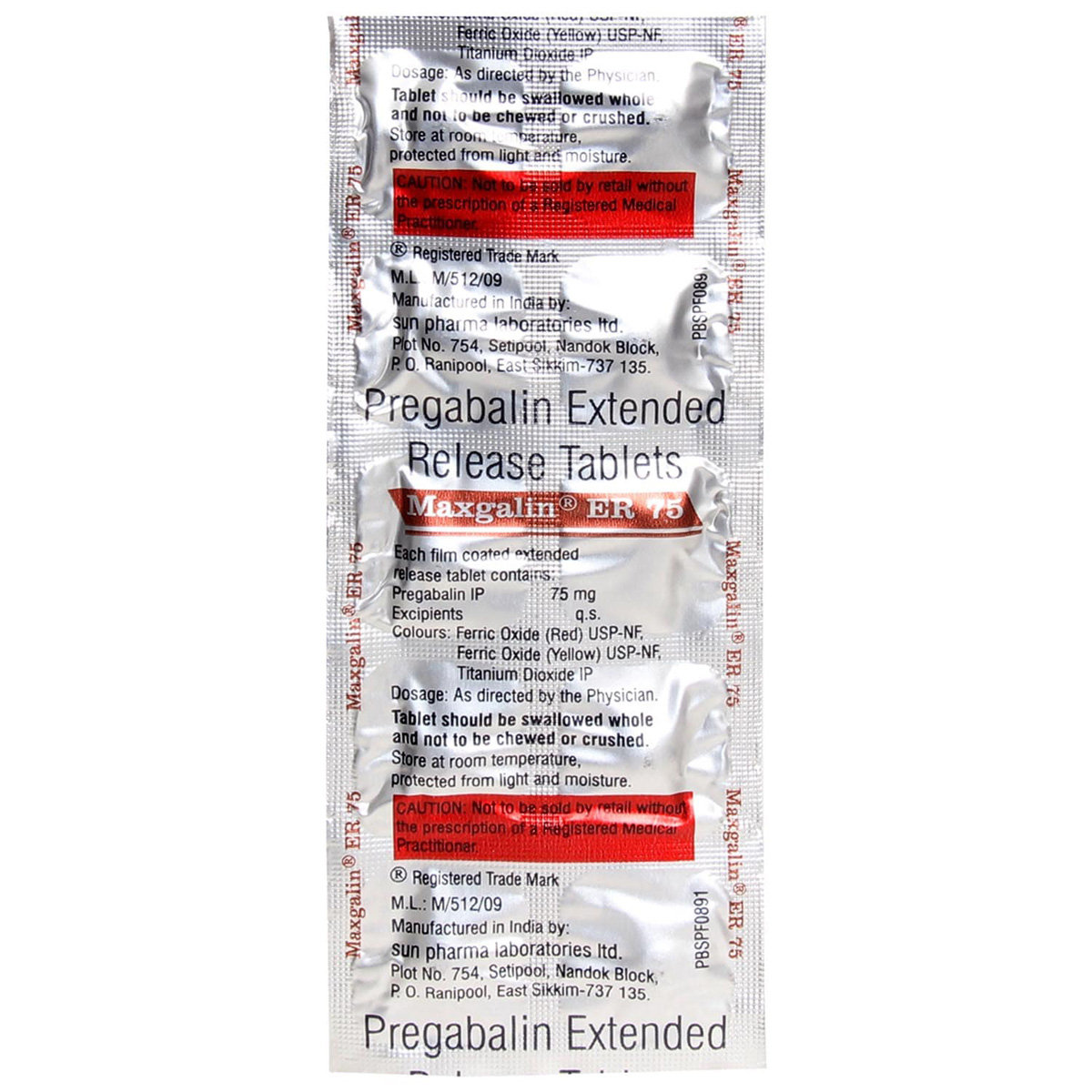 Maxgalin ER 75 Tablet 10's, Pack of 10 TABLETS Maxgalin ER 75 Tablet 10's, Pack of 10 TABLETS