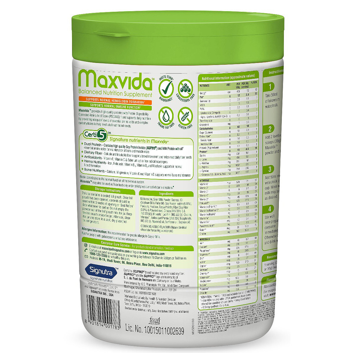 Maxvida Chocolate Flavour Powder 400 gm, Pack of 1 Maxvida Chocolate Flavour Powder 400 gm, Pack of 1