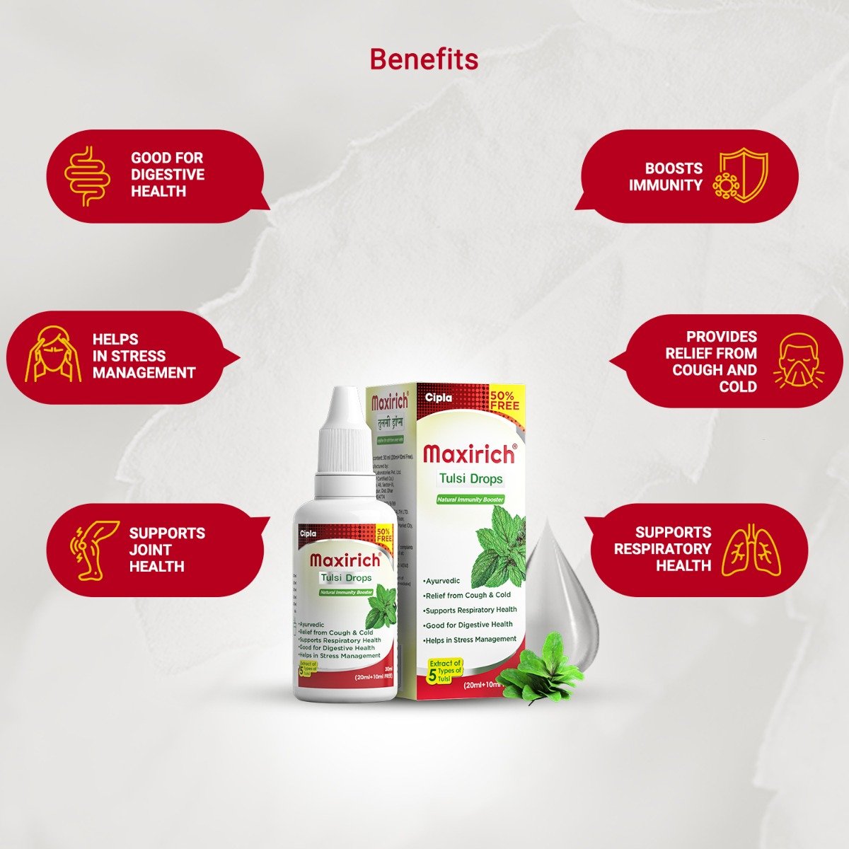 Maxirich Tulsi Drops, 30 ml, Pack of 1 Maxirich Tulsi Drops, 30 ml, Pack of 1