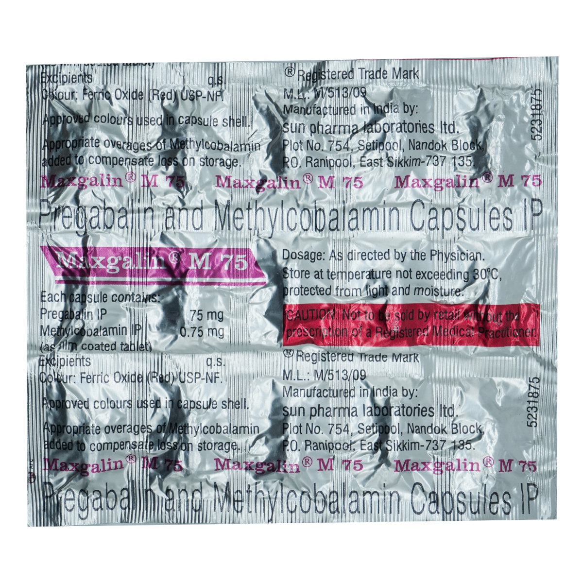 Maxgalin M 75 Capsule 15's, Pack of 15 CapsuleS Maxgalin M 75 Capsule 15's, Pack of 15 CapsuleS