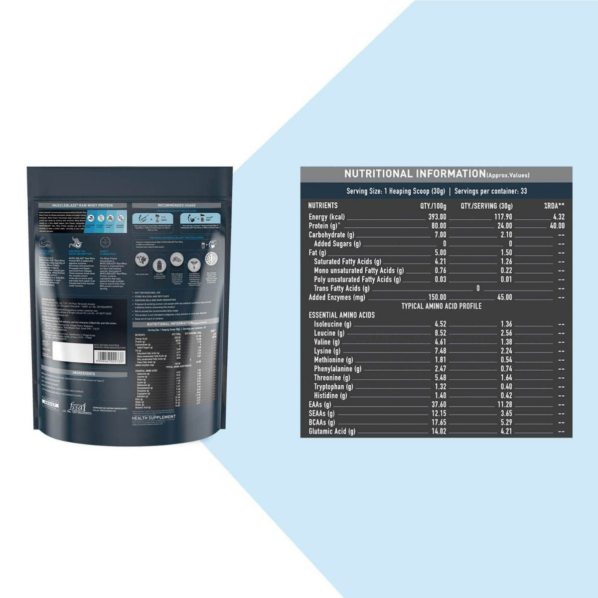 MuscleBlaze Raw Whey Protein 80% Powder, 1 kg, Pack of 1 MuscleBlaze Raw Whey Protein 80% Powder, 1 kg, Pack of 1