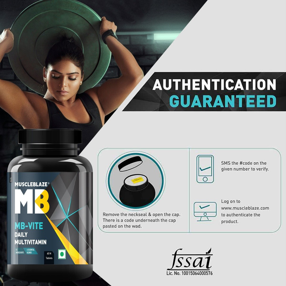 MuscleBlaze MB-VITE Daily Multivitamin, 60 tablets, Pack of 1 MuscleBlaze MB-VITE Daily Multivitamin, 60 tablets, Pack of 1