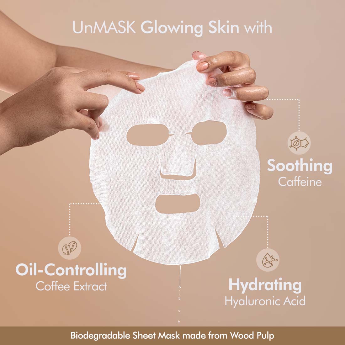 Mcaffeine Coffee Sheet Mask with Coconut Water 20 gm | For Double Moisturization With Coffee Extract, Coconut Water, Aloe Vera Extract & Caffiene | Deep Moisturistation |24hrs Of Skin Hydration | Fights Skin Dryness | Natural | For All Skin Type, Pack of 1 Mcaffeine Coffee Sheet Mask with Coconut Water 20 gm | For Double Moisturization With Coffee Extract, Coconut Water, Aloe Vera Extract & Caffiene | Deep Moisturistation |24hrs Of Skin Hydration | Fights Skin Dryness | Natural | For All Skin Type, Pack of 1