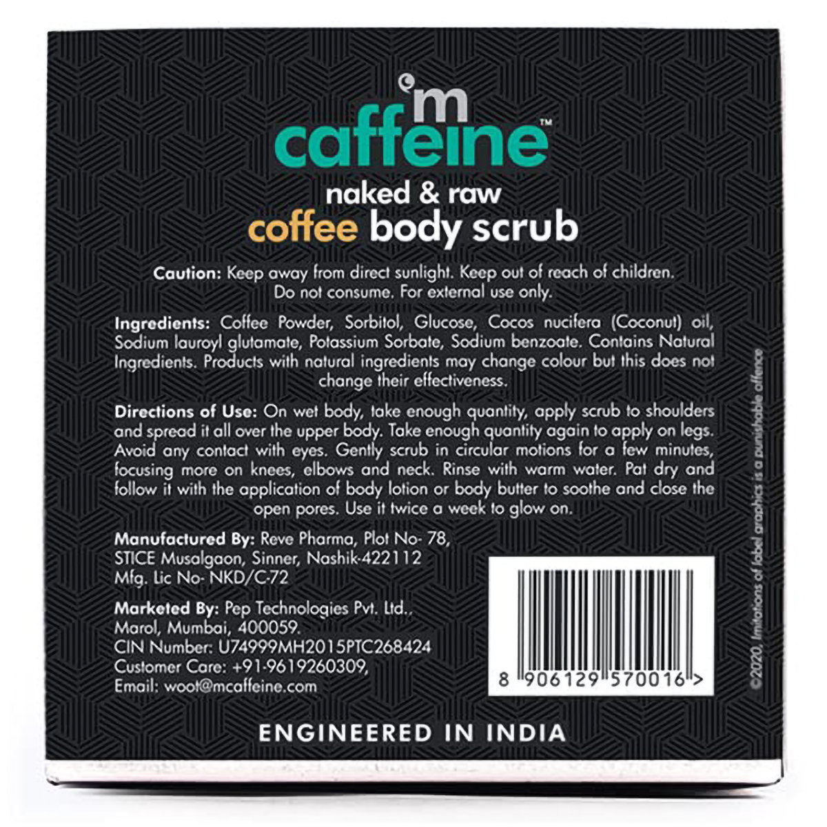Mcaffeine Coffee Body Scrub 100 gm | Coffee With Coconut | Tan Removal Scrub | Exfoliates Dead Skin Cells | For Both Men & Women | For Normal To Oily Skin, Pack of 1 Mcaffeine Coffee Body Scrub 100 gm | Coffee With Coconut | Tan Removal Scrub | Exfoliates Dead Skin Cells | For Both Men & Women | For Normal To Oily Skin, Pack of 1