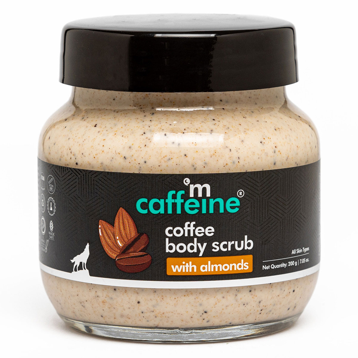 Mcaffeine Coffee Body Scrub with Almonds 200 gm | Blend of Coffee & Almond | Removes Dead Skin | Tan Removal Scrub | For Smooth Skin | For All Skin Type, Pack of 1 Mcaffeine Coffee Body Scrub with Almonds 200 gm | Blend of Coffee & Almond | Removes Dead Skin | Tan Removal Scrub | For Smooth Skin | For All Skin Type, Pack of 1