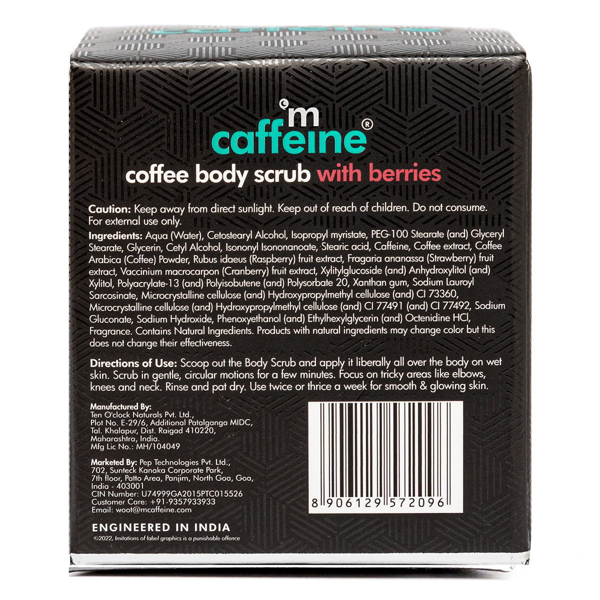 Mcaffeine Coffee Body Scrub with Berries 200 gm | Pure Arabica Coffee With Blend Of Strawberry, Raspberry & Cranberry | Removes Dead Skin | Moisturises Skin | Tan Removal Scrub | For Smooth Skin | For All Skin Type, Pack of 1 Mcaffeine Coffee Body Scrub with Berries 200 gm | Pure Arabica Coffee With Blend Of Strawberry, Raspberry & Cranberry | Removes Dead Skin | Moisturises Skin | Tan Removal Scrub | For Smooth Skin | For All Skin Type, Pack of 1