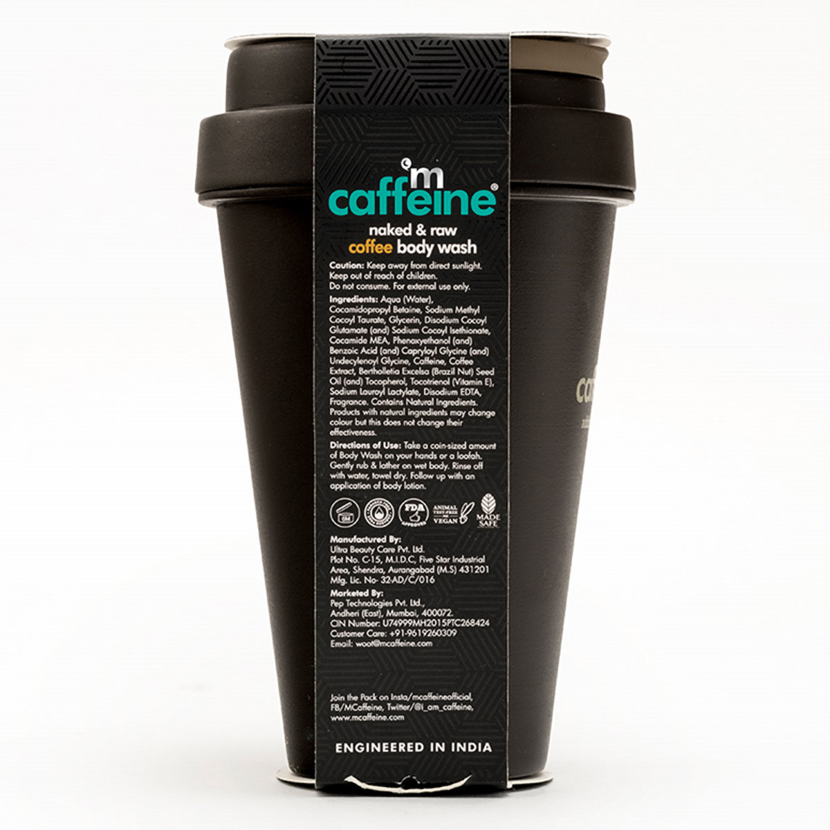 Mcaffeine Coffee Body Wash 300 ml | Coffee, Brazil Nut Oil & Vitamin E | Deeply Cleanses Skin | Hydrates & Plumps Skin | With Freash Coffee Beans Aroma | For Men & Women | For All Skin Type, Pack of 1 Mcaffeine Coffee Body Wash 300 ml | Coffee, Brazil Nut Oil & Vitamin E | Deeply Cleanses Skin | Hydrates & Plumps Skin | With Freash Coffee Beans Aroma | For Men & Women | For All Skin Type, Pack of 1
