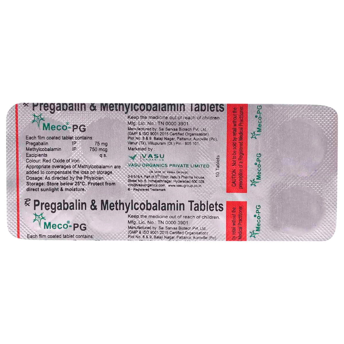 Meco PG Tablet 10's, Pack of 10 TABLETS Meco PG Tablet 10's, Pack of 10 TABLETS