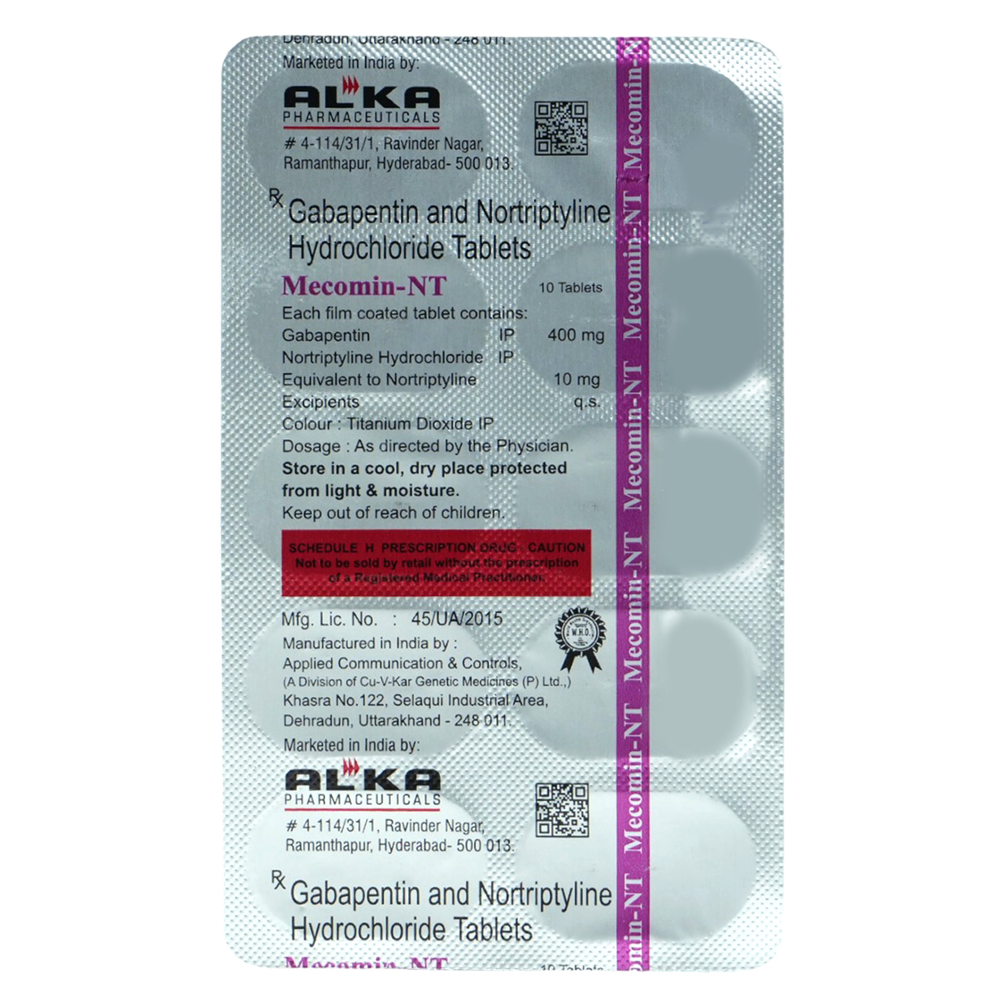 MECOMIN NT TABLET, Pack of 10 TABLETS MECOMIN NT TABLET, Pack of 10 TABLETS