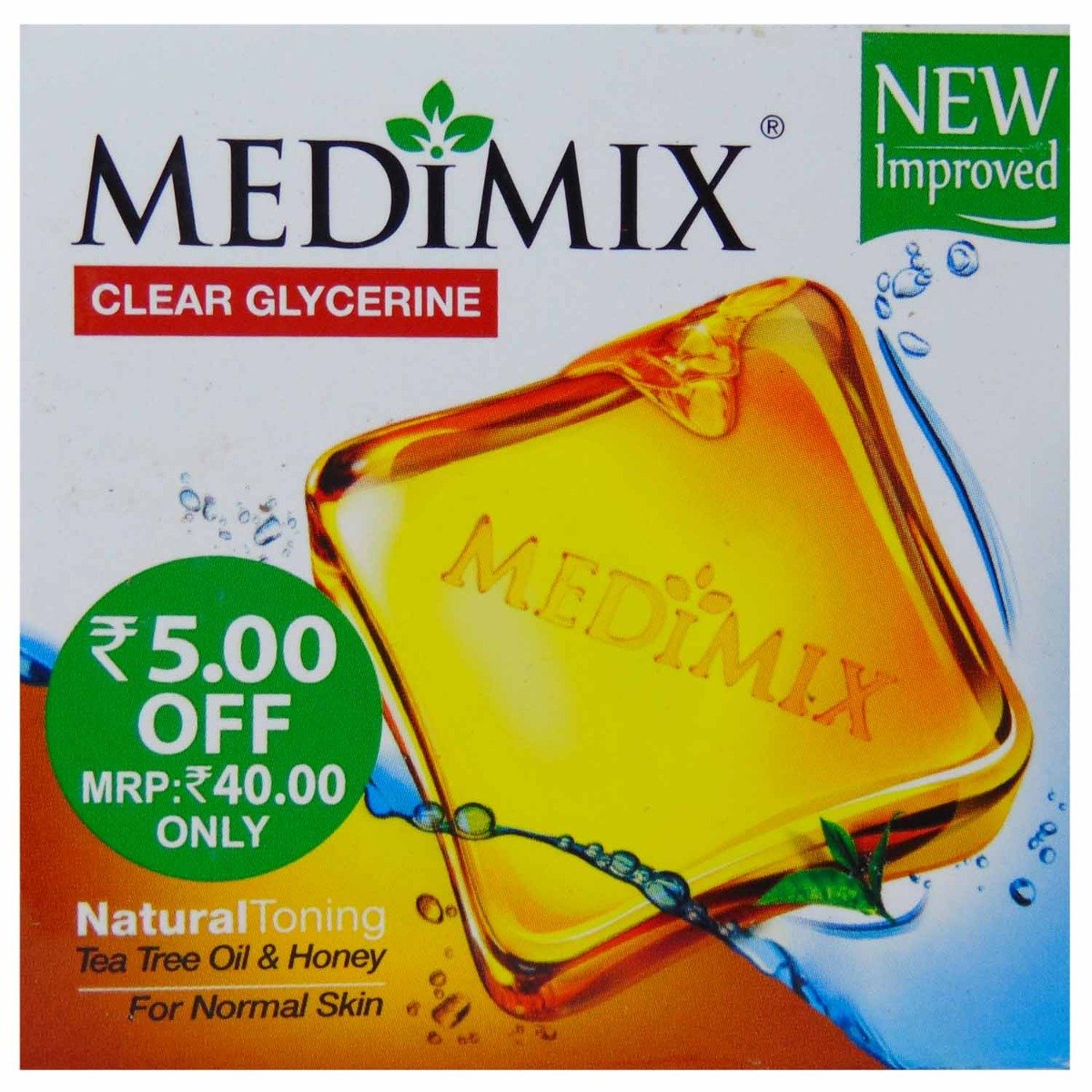 Medimix Clear Glycerine Natural Toning Soap 100 gm | Tea Tree Oil & Honey | Maintain Natural Skin Tone | For Normal Skin, Pack of 1 Medimix Clear Glycerine Natural Toning Soap 100 gm | Tea Tree Oil & Honey | Maintain Natural Skin Tone | For Normal Skin, Pack of 1
