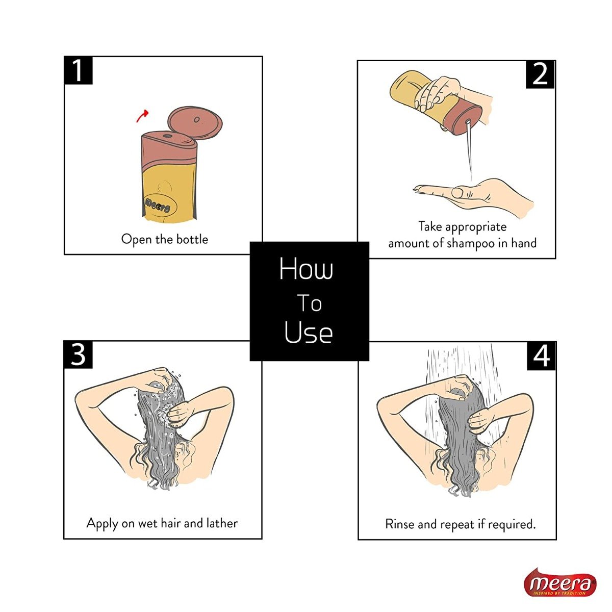 Meera Shampoo with Shikakai & Badam, 80 ml, Pack of 1 Meera Shampoo with Shikakai & Badam, 80 ml, Pack of 1