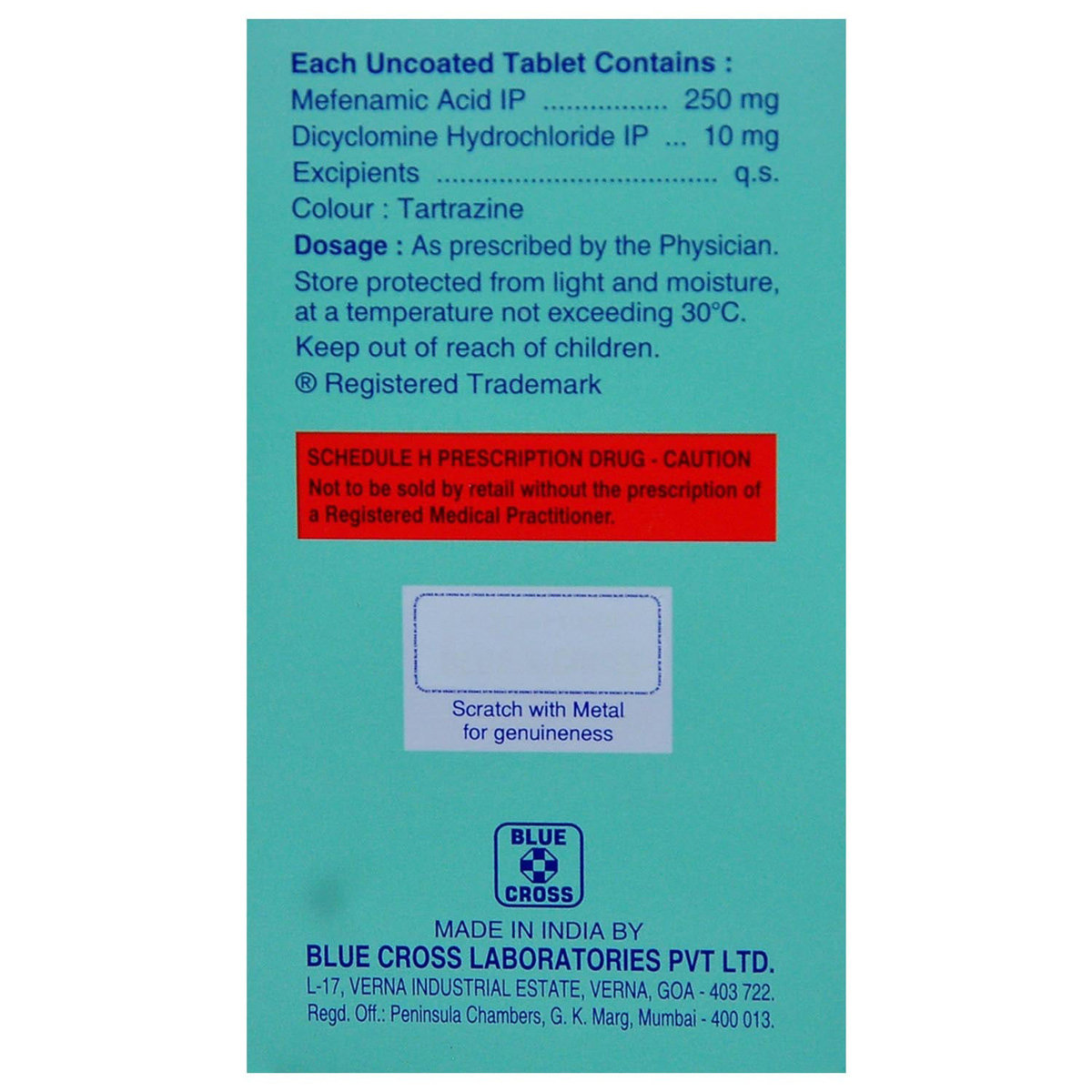 Meftal-Spas Tablet 10's, Pack of 10 TABLETS Meftal-Spas Tablet 10's, Pack of 10 TABLETS