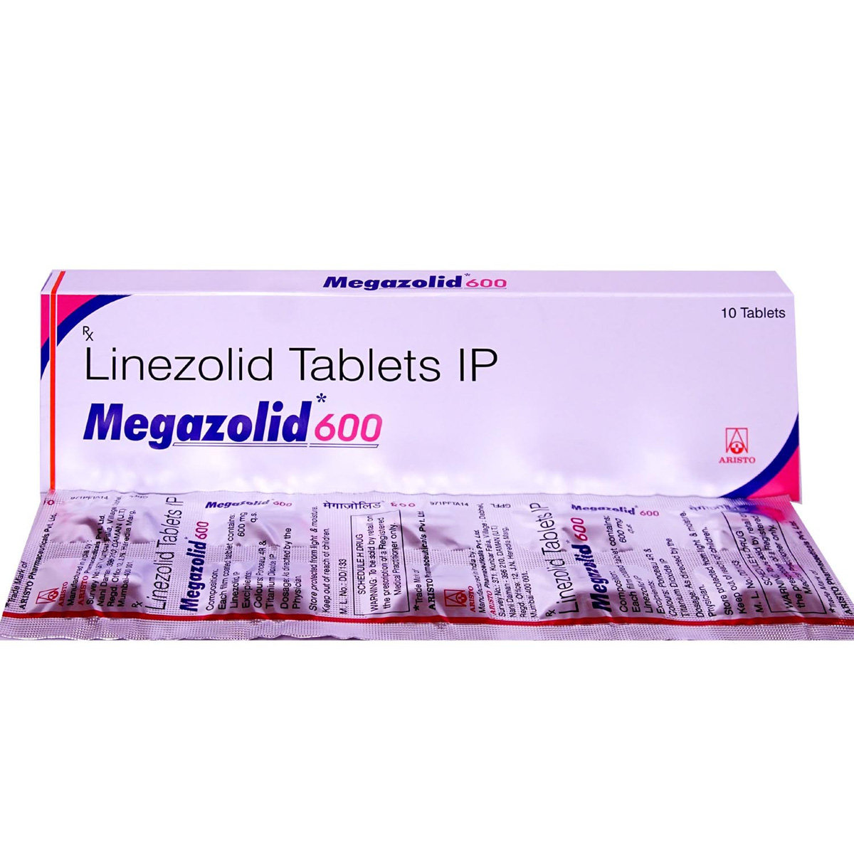 Megazolid 600 Tablet 10's, Pack of 10 TABLETS Megazolid 600 Tablet 10's, Pack of 10 TABLETS