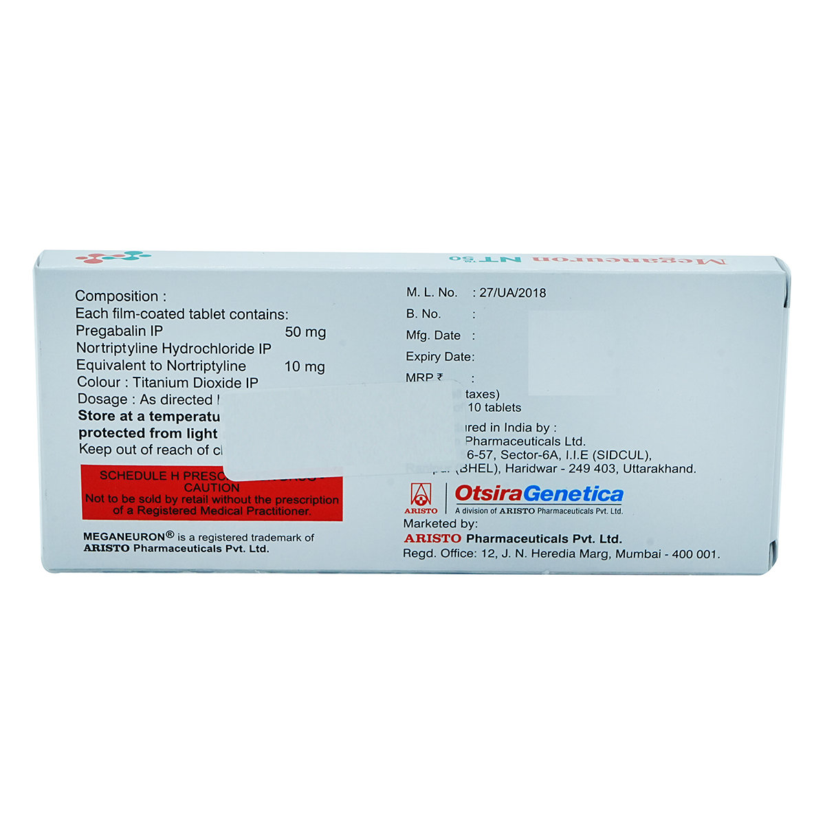 Meganeuron NT 50 Tablet 10's, Pack of 10 Meganeuron NT 50 Tablet 10's, Pack of 10