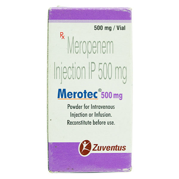 Merotec 500 mg Injection 1's, Pack of 1 INJECTION Merotec 500 mg Injection 1's, Pack of 1 INJECTION