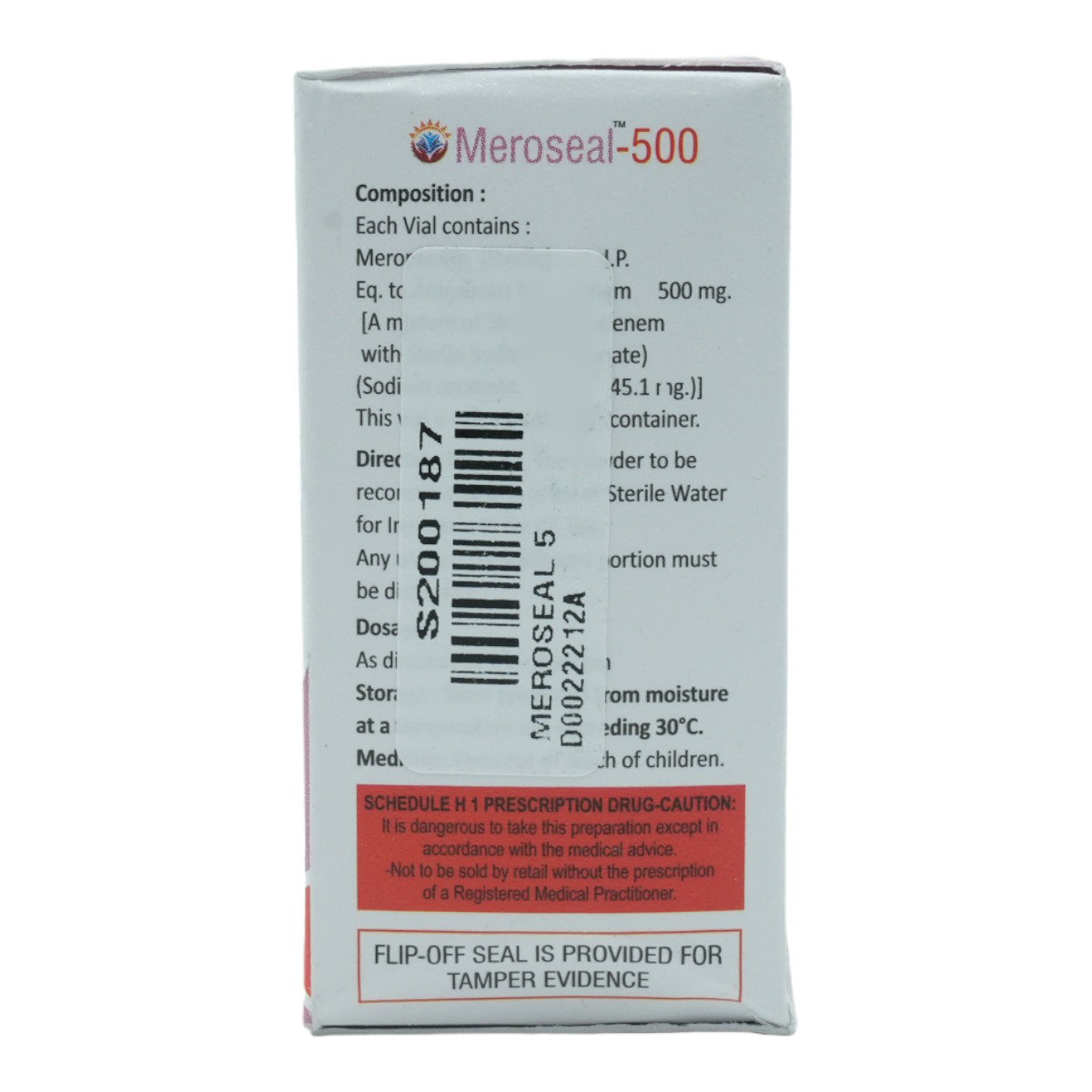 Meroseal 500 mg Injection 1's, Pack of 1 INJECTION Meroseal 500 mg Injection 1's, Pack of 1 INJECTION