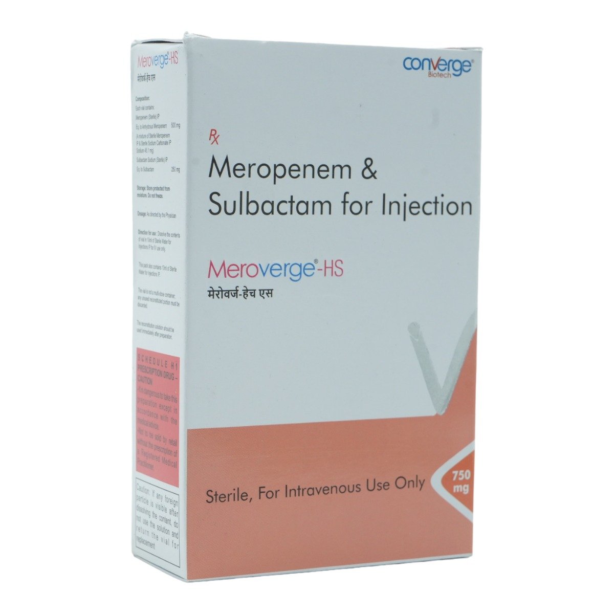 Meroverge-HS 750 mg Injection 1's, Pack of 1 Meroverge-HS 750 mg Injection 1's, Pack of 1