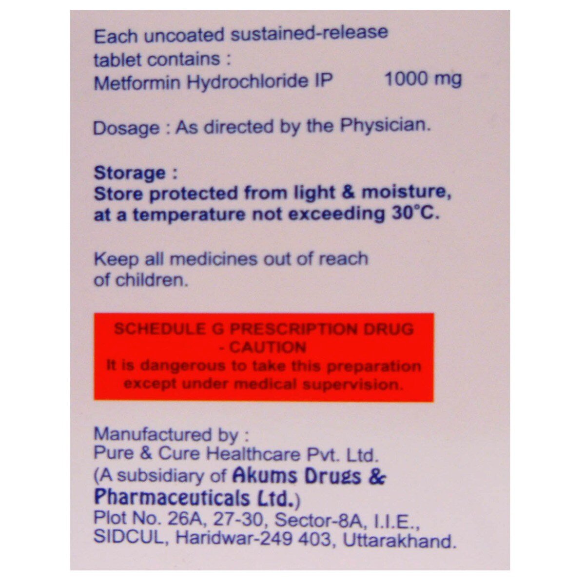 Metasens 1000 Tablet 10's, Pack of 10 TABLETS Metasens 1000 Tablet 10's, Pack of 10 TABLETS