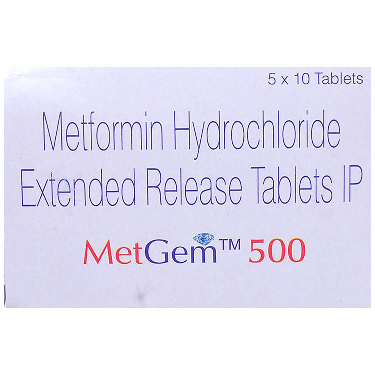 MetGem 500 Tablet 10's, Pack of 10 TABLET ERS MetGem 500 Tablet 10's, Pack of 10 TABLET ERS