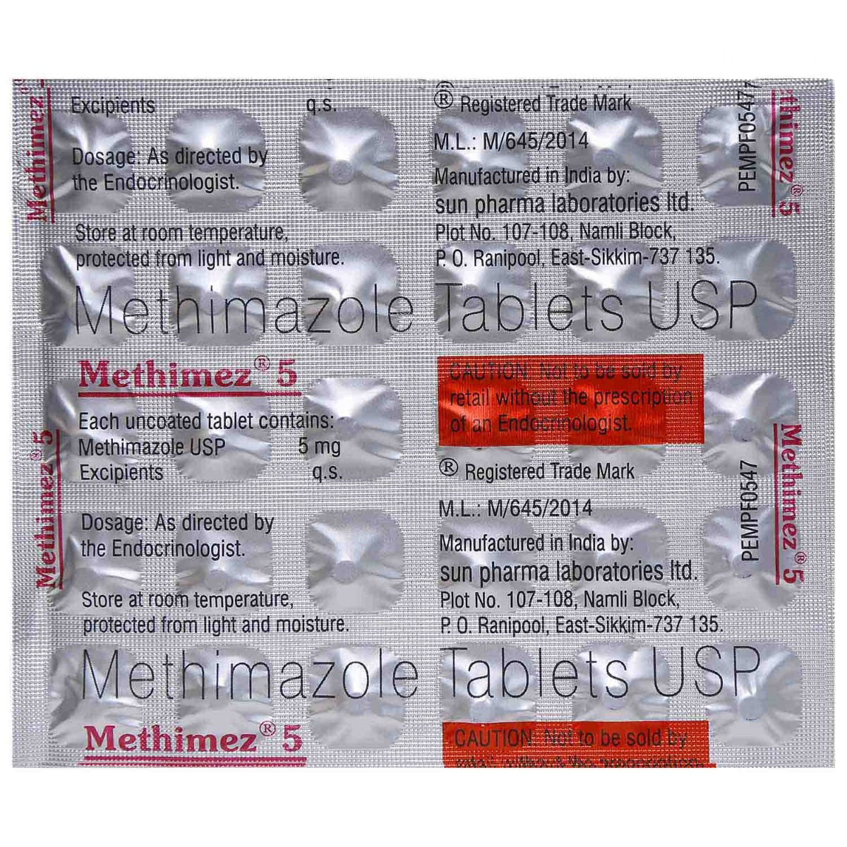 Methimez 5 Tablet 30's, Pack of 30 TABLETS Methimez 5 Tablet 30's, Pack of 30 TABLETS