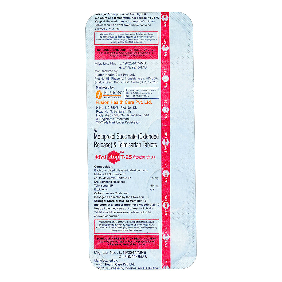 Metstop T-25 Tablet 10's, Pack of 10 TabletS Metstop T-25 Tablet 10's, Pack of 10 TabletS