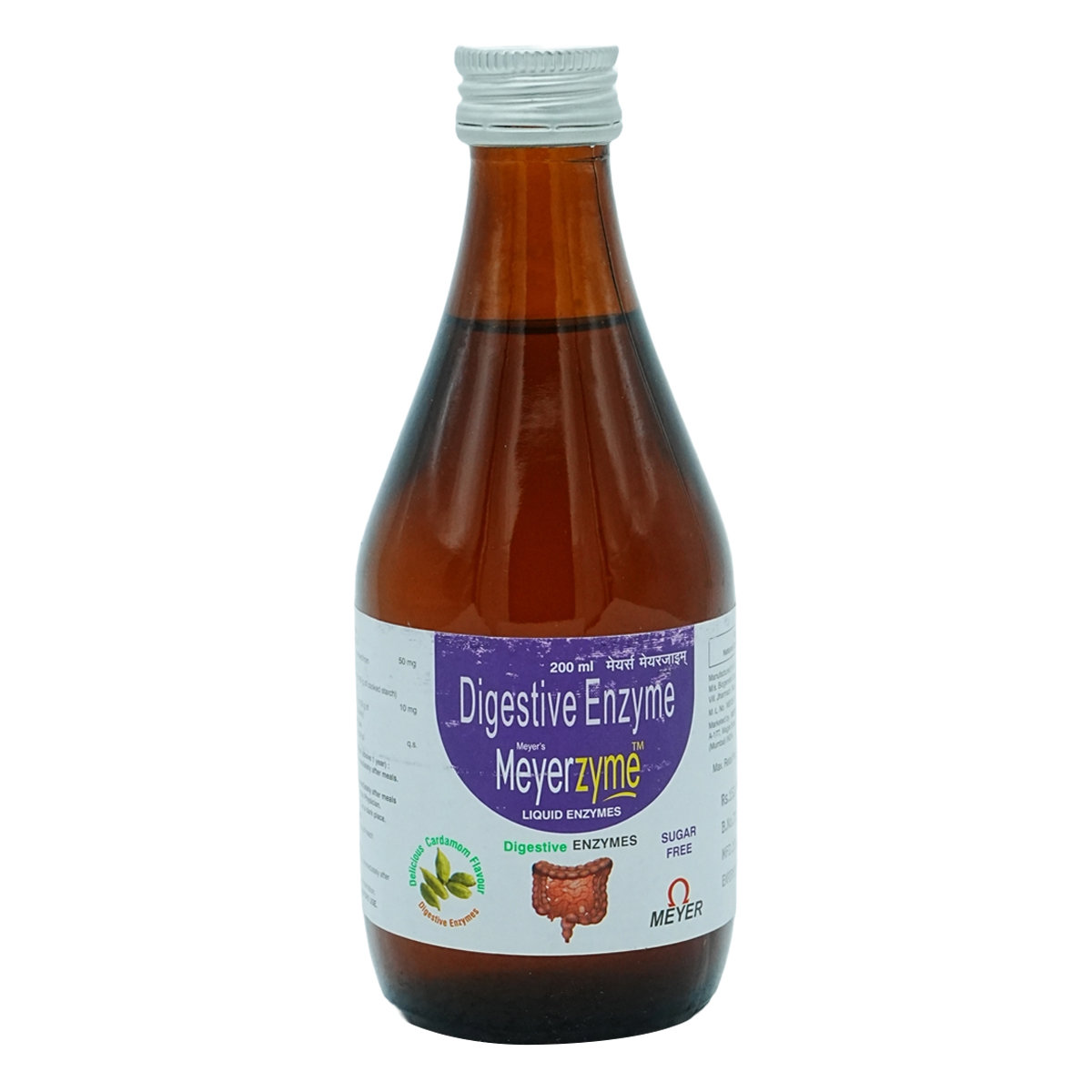 Meyerzyme Sugar Free Cardamom Liquid 200 ml, Pack of 1 LIQUID Meyerzyme Sugar Free Cardamom Liquid 200 ml, Pack of 1 LIQUID