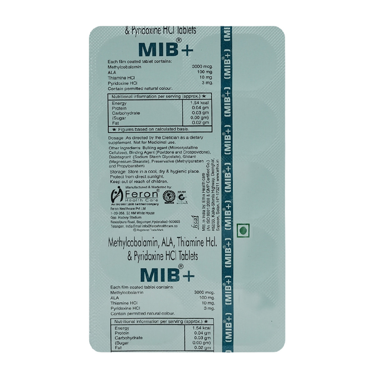 Mib Plus Tablet 10's, Pack of 10 Mib Plus Tablet 10's, Pack of 10