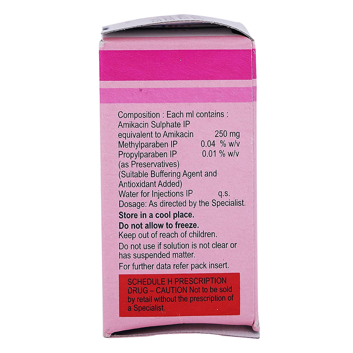 Mikacin 750 mg Injection 3 ml, Pack of 1 Injection Mikacin 750 mg Injection 3 ml, Pack of 1 Injection