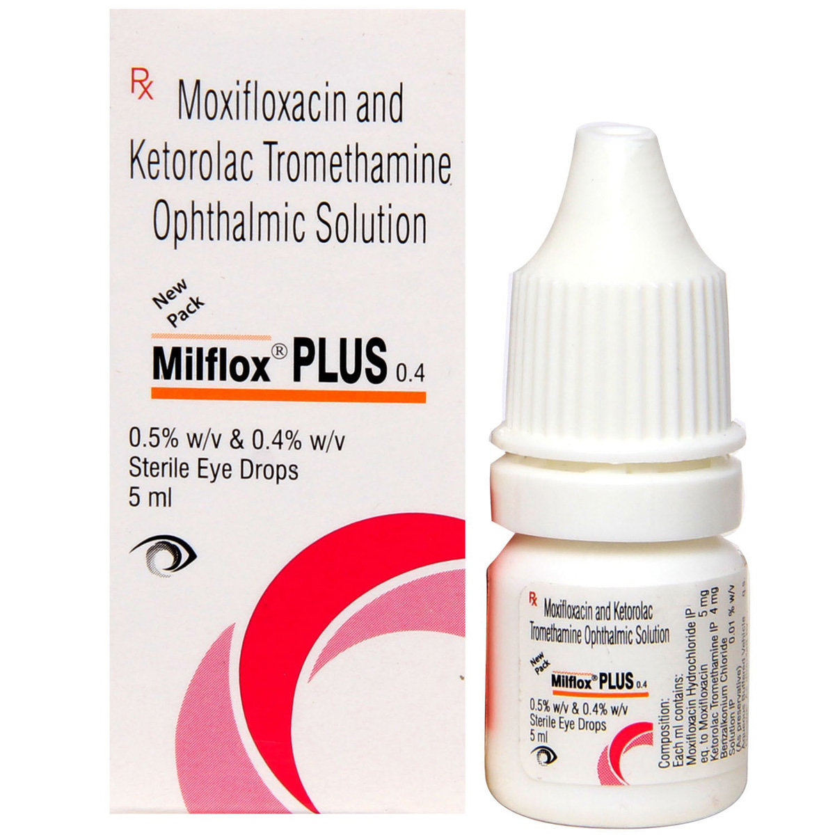 Milflox Plus 0.4 Eye Drops 5 ml, Pack of 1 EYE DROPS Milflox Plus 0.4 Eye Drops 5 ml, Pack of 1 EYE DROPS