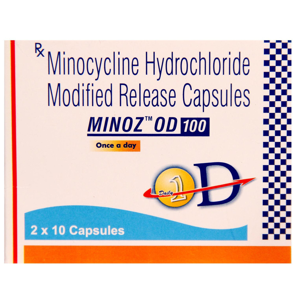 Minoz OD 100 Capsule 10's, Pack of 10 CAPSULES Minoz OD 100 Capsule 10's, Pack of 10 CAPSULES