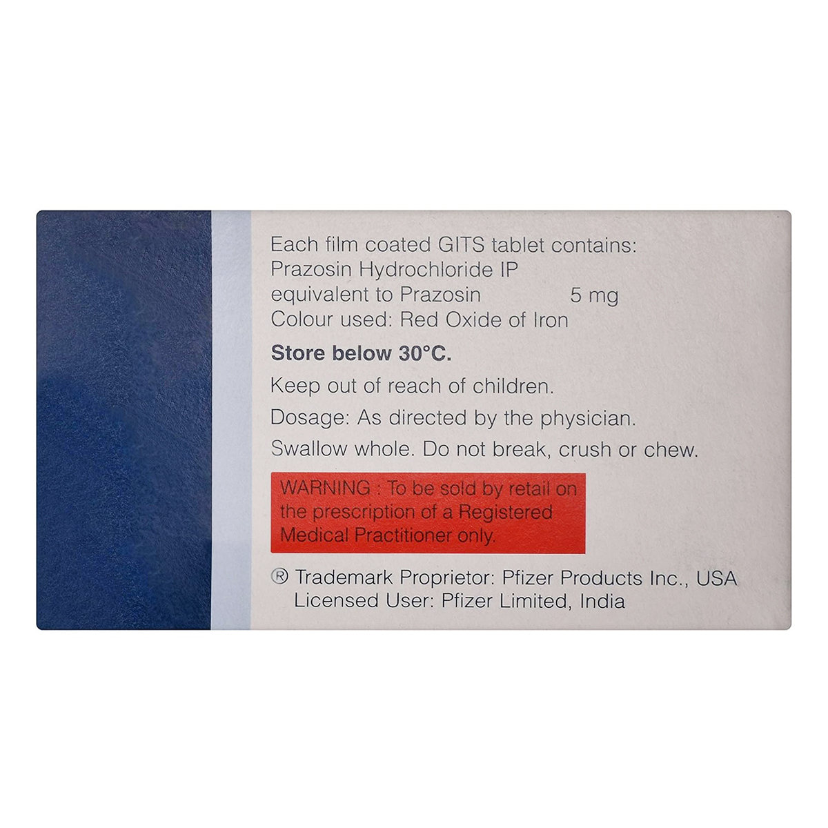 Minipress XL 5 mg Tablet 30's, Pack of 30 TABLETS Minipress XL 5 mg Tablet 30's, Pack of 30 TABLETS