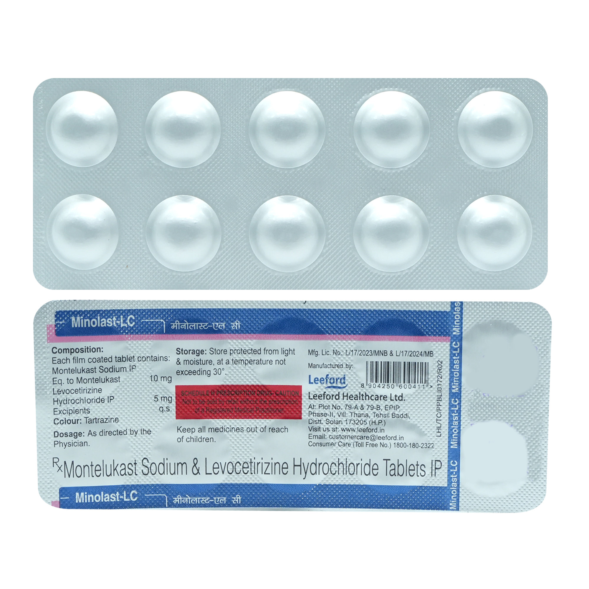 Minolast-LC Tablet 10's, Pack of 10 TabletS Minolast-LC Tablet 10's, Pack of 10 TabletS