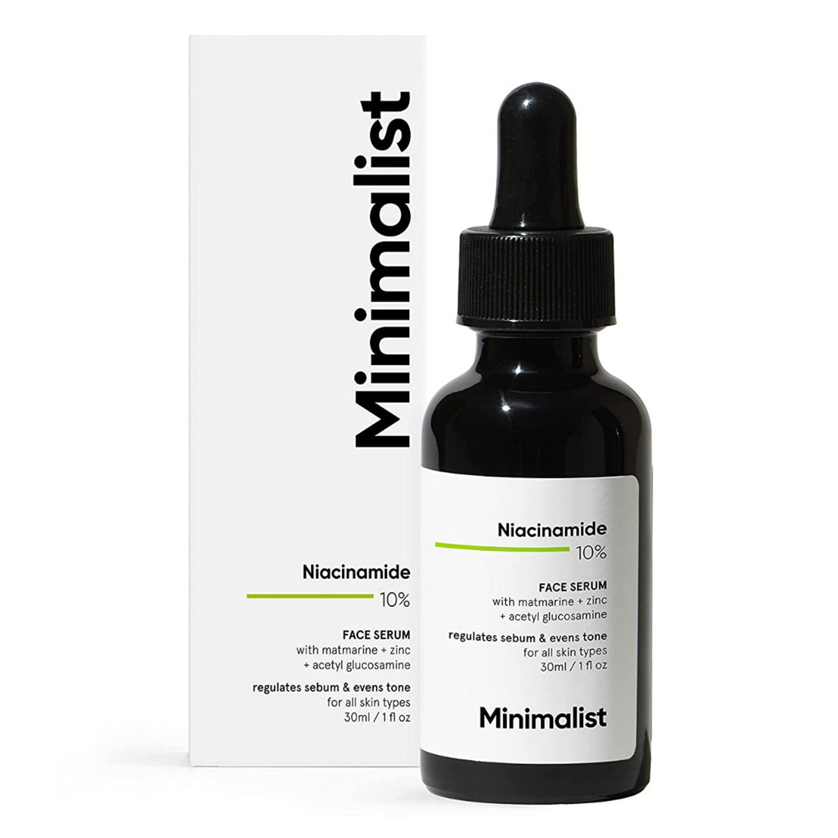 Minimalist 10% Niacinamide Face Serum 30 ml | Reduces Oil and Acne Spots, Pack of 1 Minimalist 10% Niacinamide Face Serum 30 ml | Reduces Oil and Acne Spots, Pack of 1