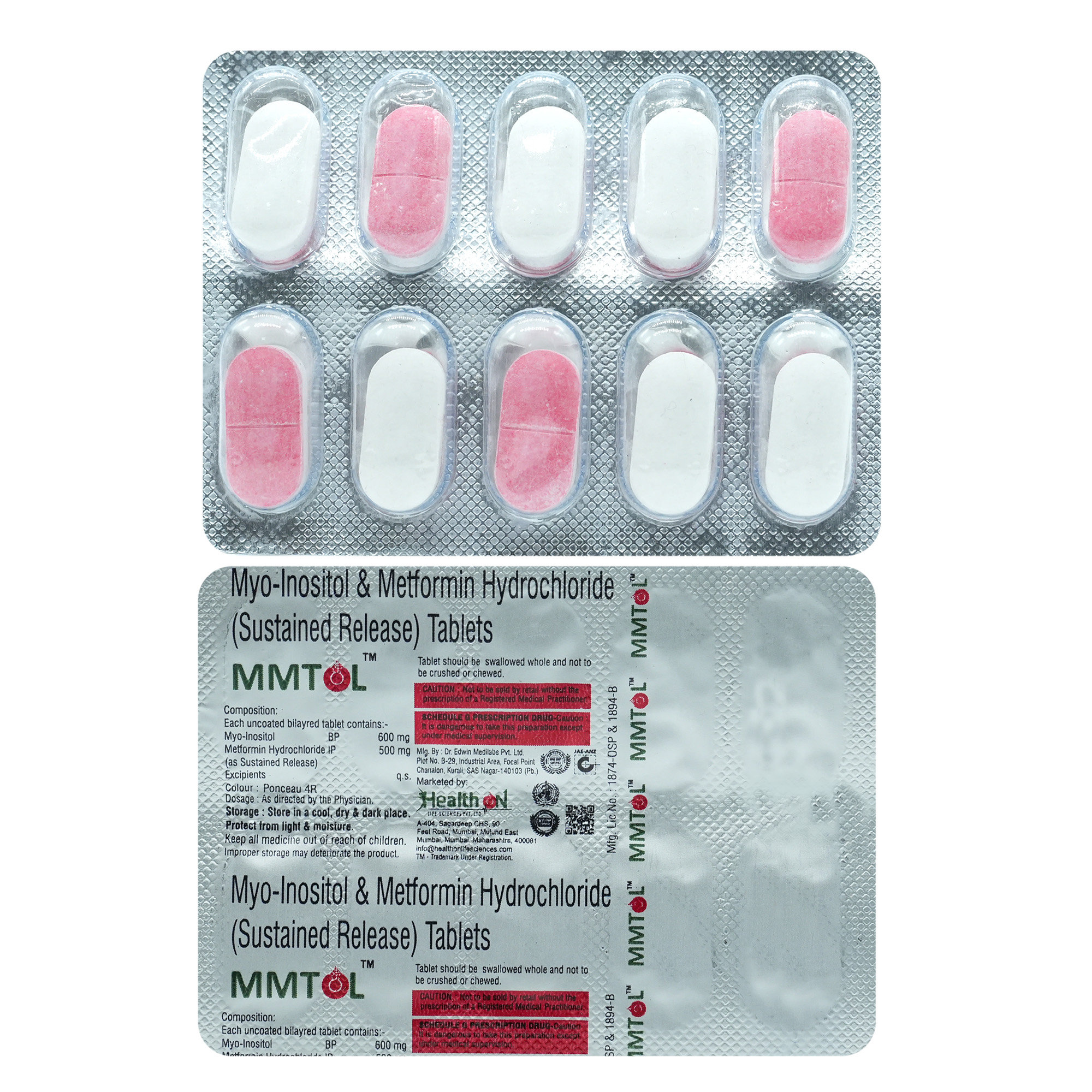 Mmtol 600/500 Tablet 10's, Pack of 10 TabletS Mmtol 600/500 Tablet 10's, Pack of 10 TabletS