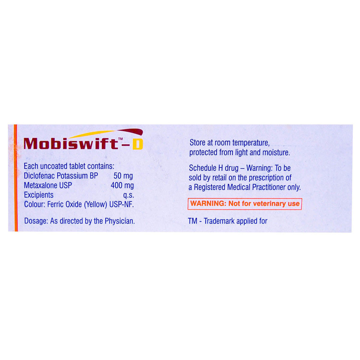 Mobiswift-D Tablet 10's, Pack of 10 TABLETS Mobiswift-D Tablet 10's, Pack of 10 TABLETS