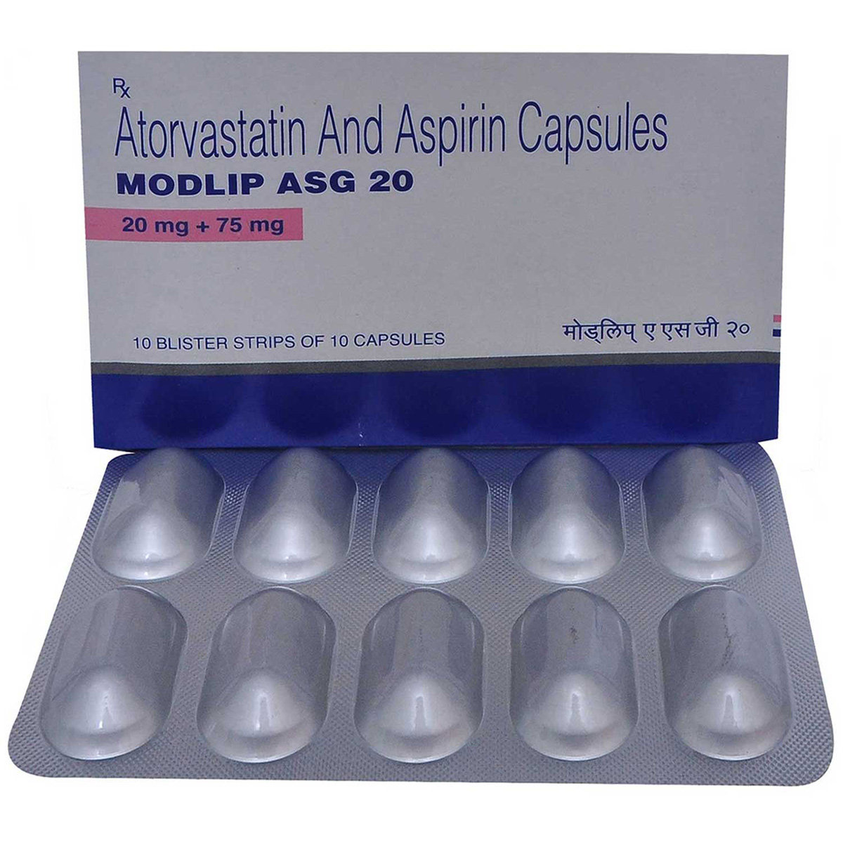 Modlip ASG 20 Capsule 10's, Pack of 10 CAPSULES Modlip ASG 20 Capsule 10's, Pack of 10 CAPSULES