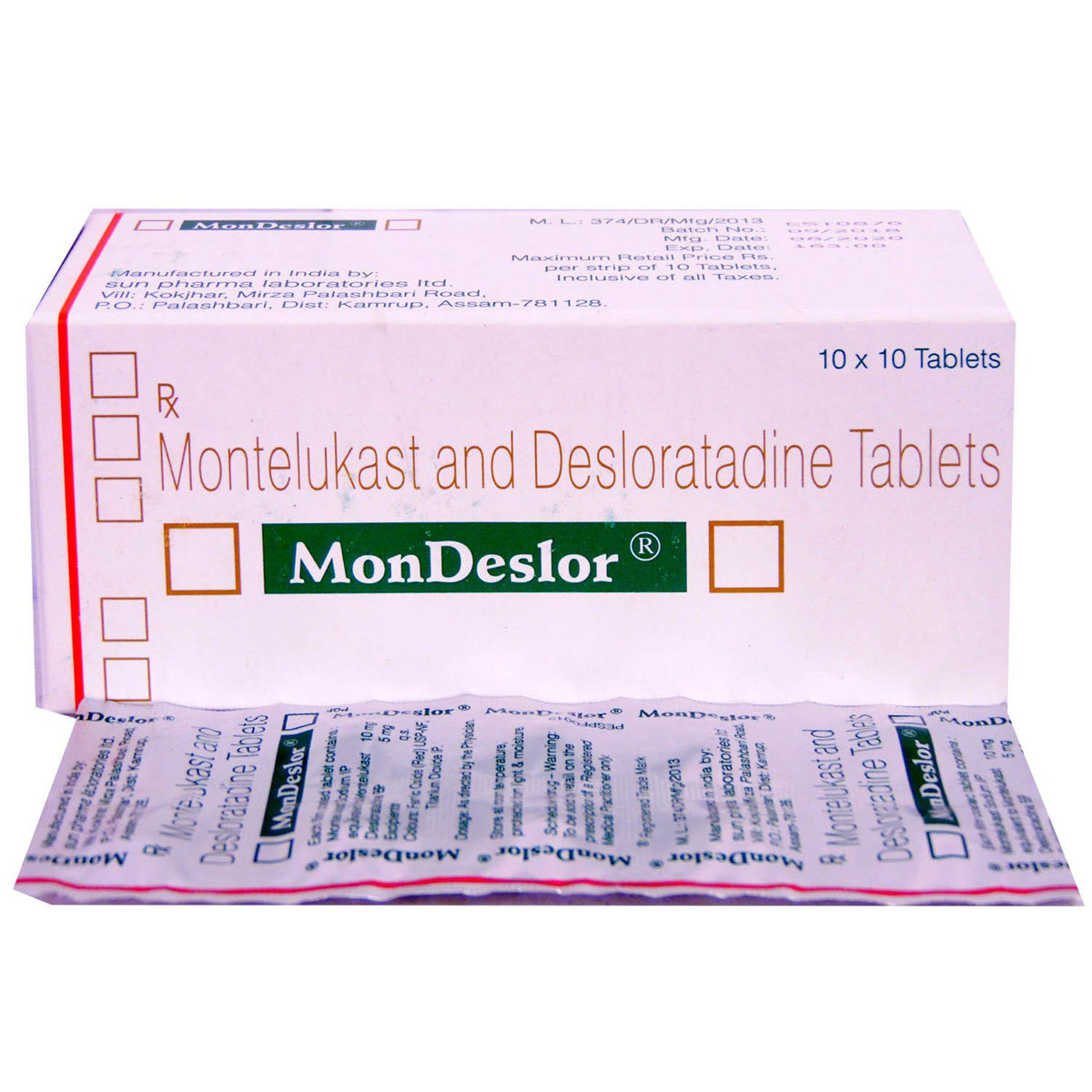 MonDeslor Tablet 10's, Pack of 10 TABLETS MonDeslor Tablet 10's, Pack of 10 TABLETS