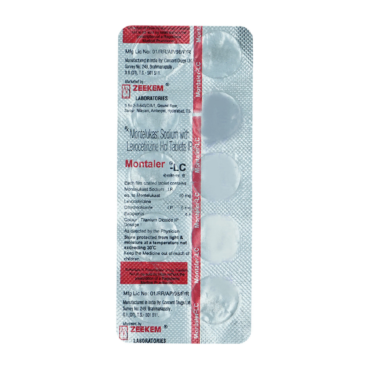 Montaler-LC Tablet 10's, Pack of 10 TABLETS Montaler-LC Tablet 10's, Pack of 10 TABLETS