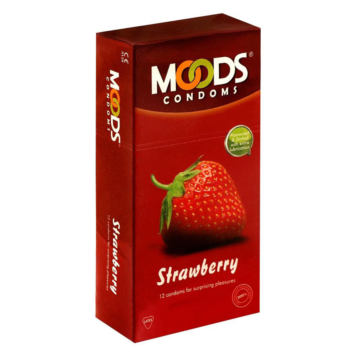 Moods Strawberry Flavour Condoms, 12 Count, Pack of 1 Moods Strawberry Flavour Condoms, 12 Count, Pack of 1