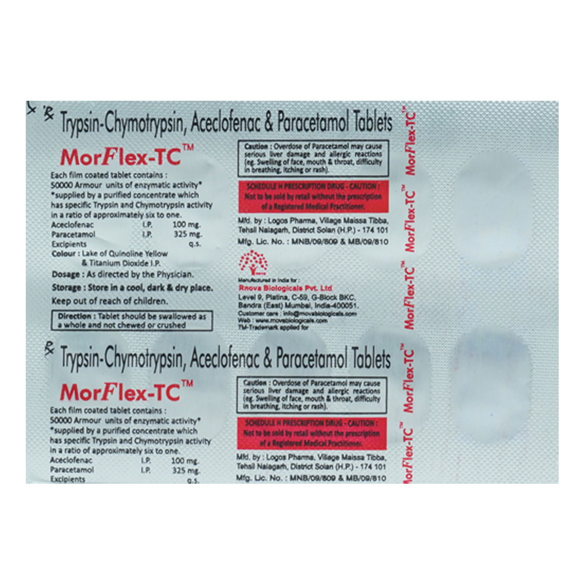 Morflex-TC Tablet 10's, Pack of 10 Morflex-TC Tablet 10's, Pack of 10