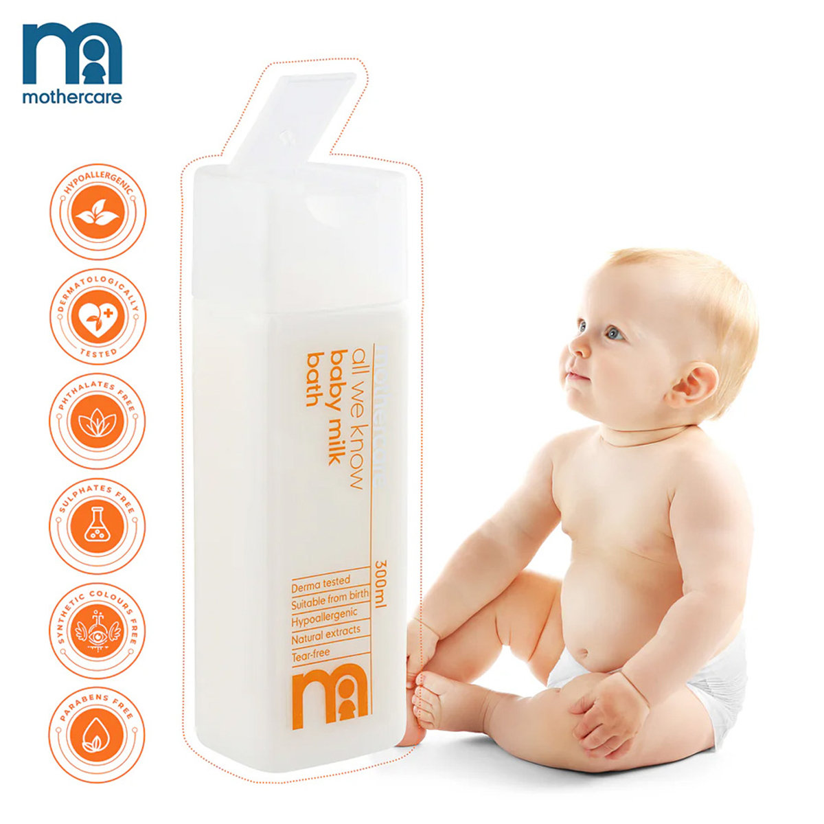 Mothercare All We Know Baby Milk Bath, 300 ml, Pack of 1 Mothercare All We Know Baby Milk Bath, 300 ml, Pack of 1