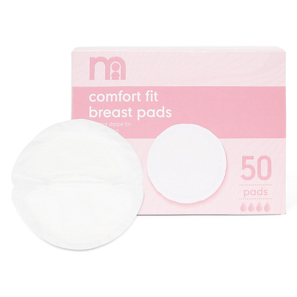 Mothercare Comfort Fit Breast Pads, 50 Count, Pack of 1 Mothercare Comfort Fit Breast Pads, 50 Count, Pack of 1
