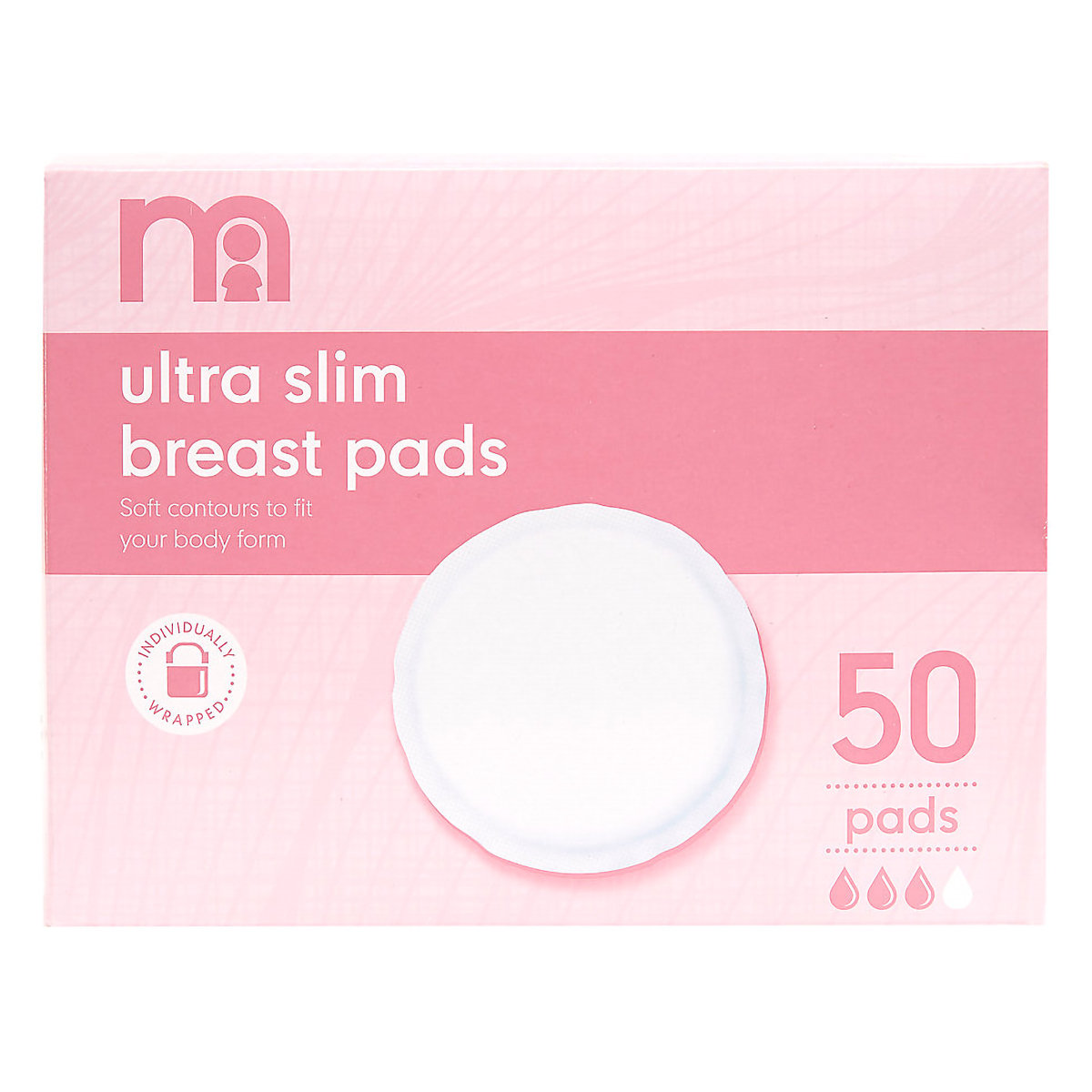 Mothercare Ultra Slim Breast Pads, 50 Count, Pack of 1 Mothercare Ultra Slim Breast Pads, 50 Count, Pack of 1