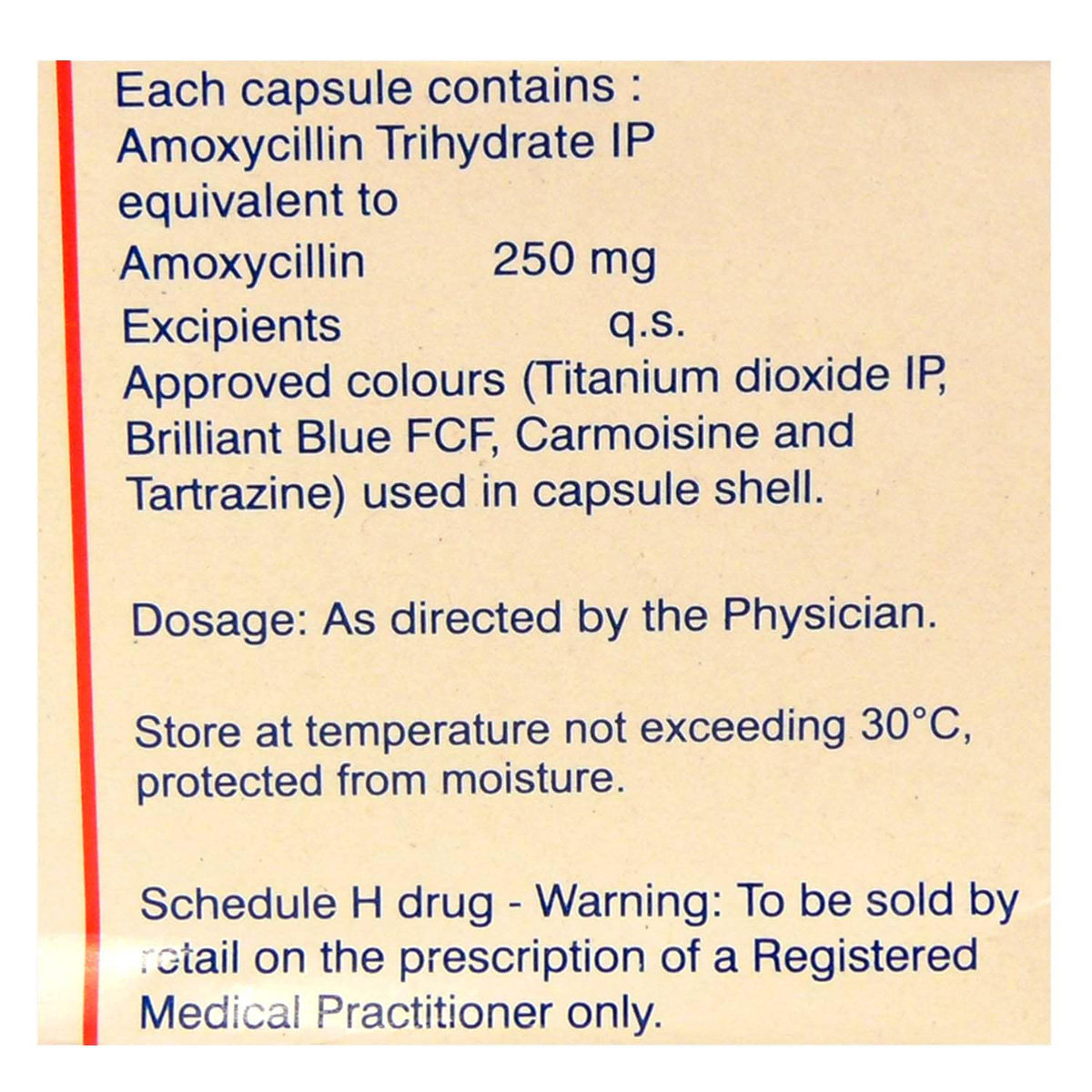 Mox 250 mg Capsule 15's, Pack of 15 CAPSULES Mox 250 mg Capsule 15's, Pack of 15 CAPSULES