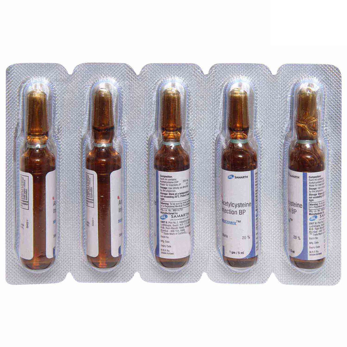Mucomix Injection 5 ml, Pack of 1 INJECTION Mucomix Injection 5 ml, Pack of 1 INJECTION