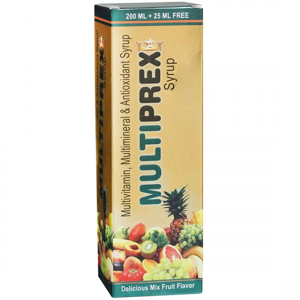 Multiprex Mix Fruit Flavour Syrup 200 ml, Pack of 1