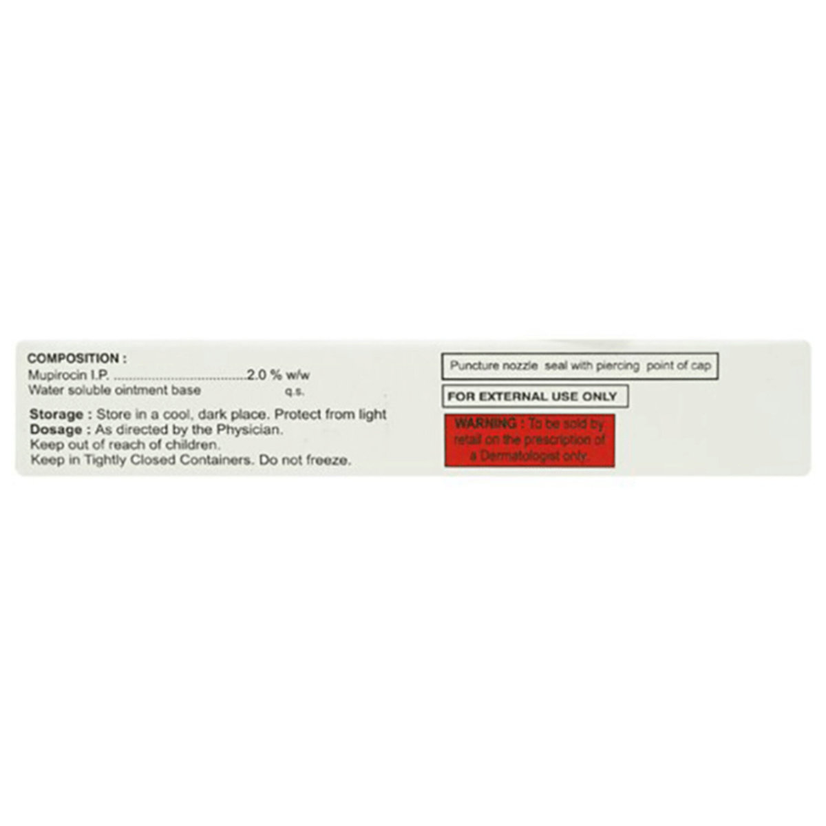 Mupax 2% Ointment 15 gm, Pack of 1 Ointment Mupax 2% Ointment 15 gm, Pack of 1 Ointment